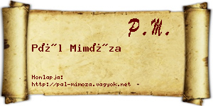 Pál Mimóza névjegykártya